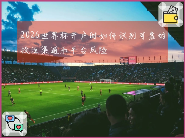 2026世界杯开户时如何识别可靠的投注渠道和平台风险